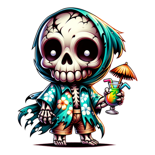 Bügelbild Grim Reaper im Urlaub #3 Fylou's Style