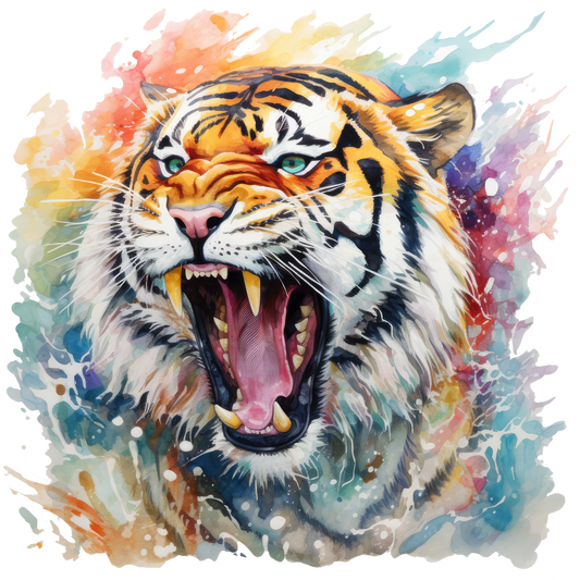 Bügelbild Tiger Watercolor #01 Fylou's Style