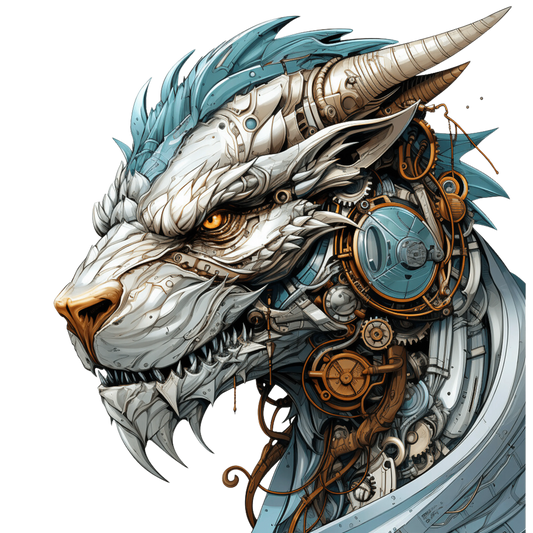 Bügelbild Steampunk Drache #7 Fylou's Style