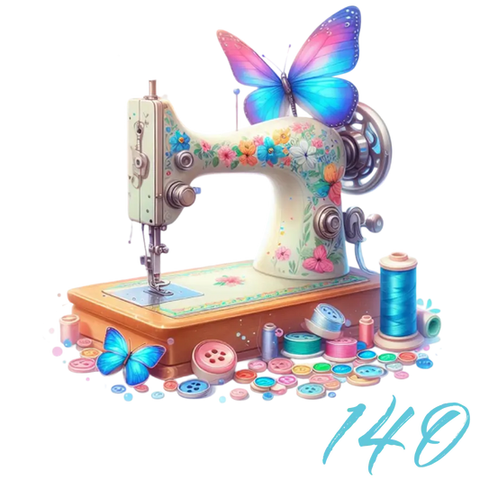 Bügelbild Größenlabel Nähmaschine #4 Fylou's Style