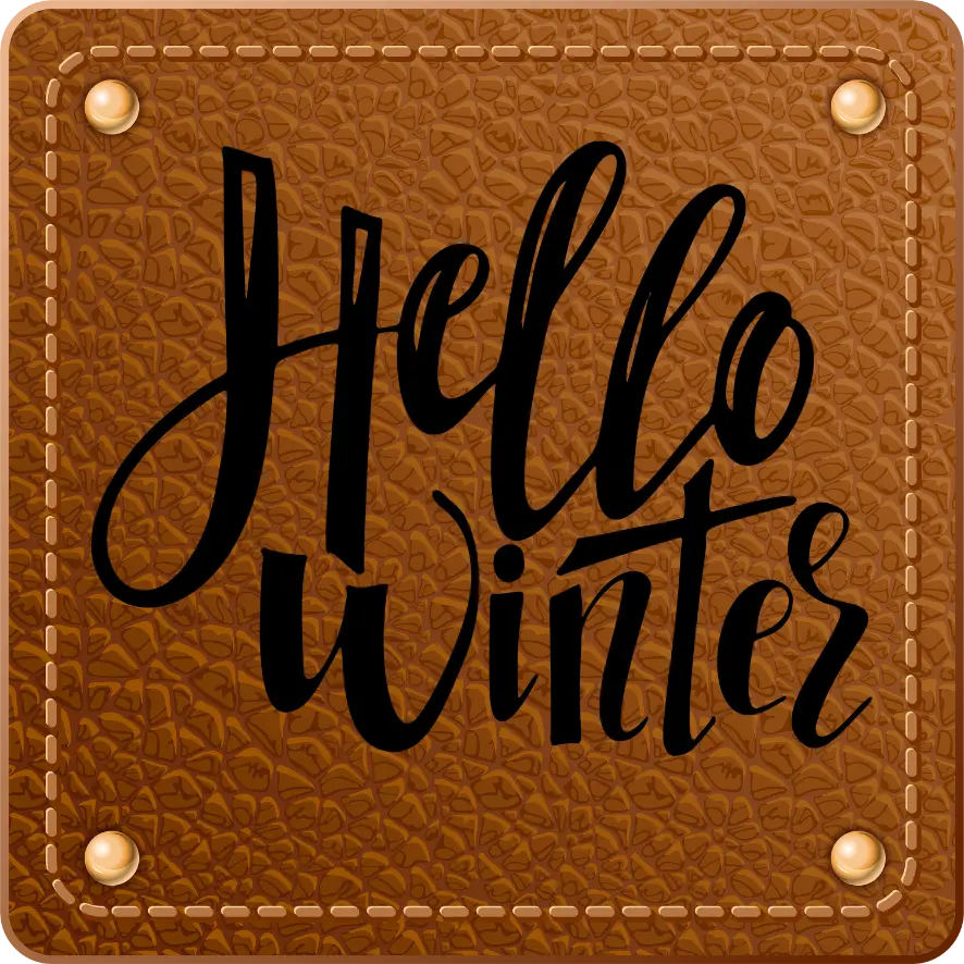 Bügellabel Hello Winter - Fylou's Style
