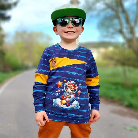 Bügelbild Giraffe mit Rakete #1 Fylou's Style