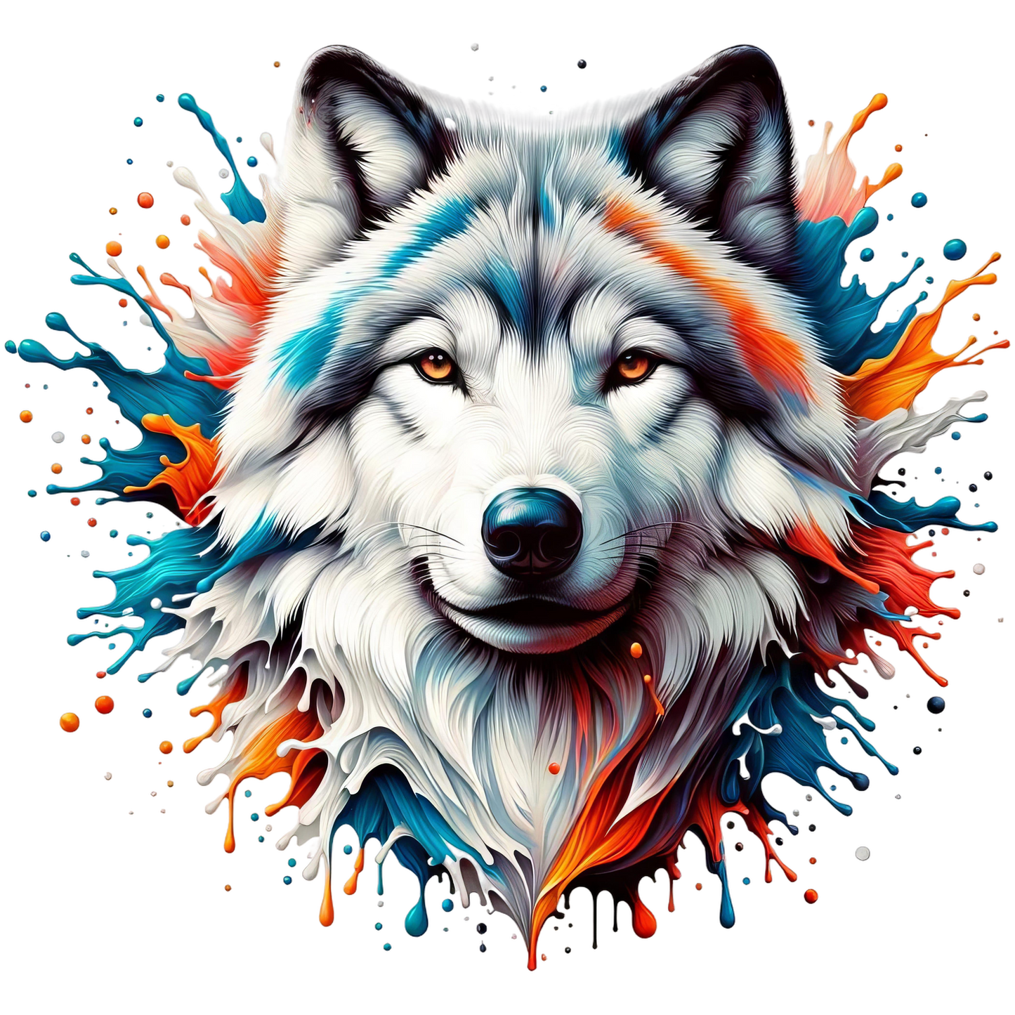 Bügelbild 3D Wolf #5 Fylou's Style