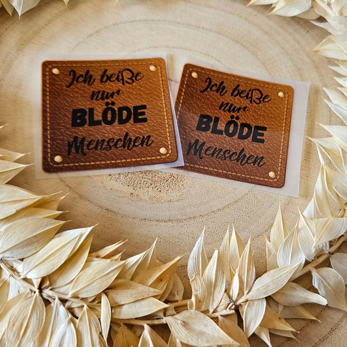 Bügellabel Blöde Menschen Fylou's Style
