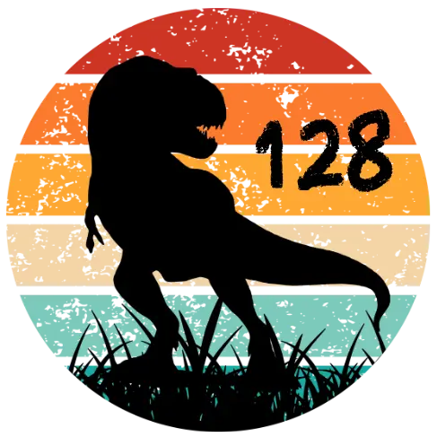 Bügelbild Größenlabel Dino Silhouette #2 Fylou's Style