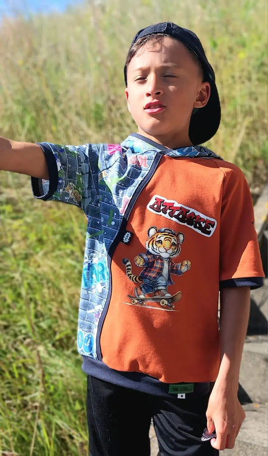 Bügelbild Skateboarder  Tiger #2 Fylou's Style