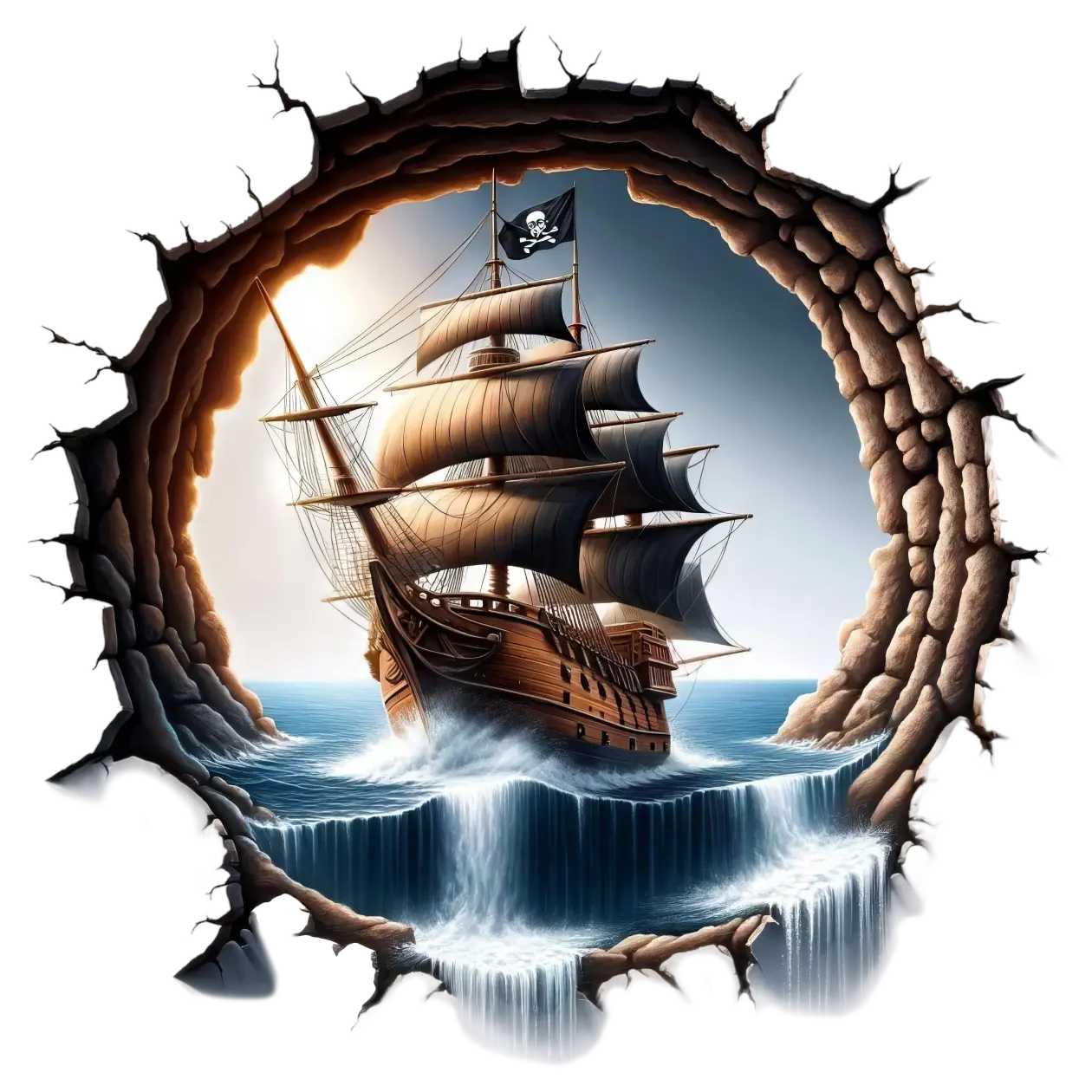 Bügelbild 3D Schiff #2 Fylou's Style