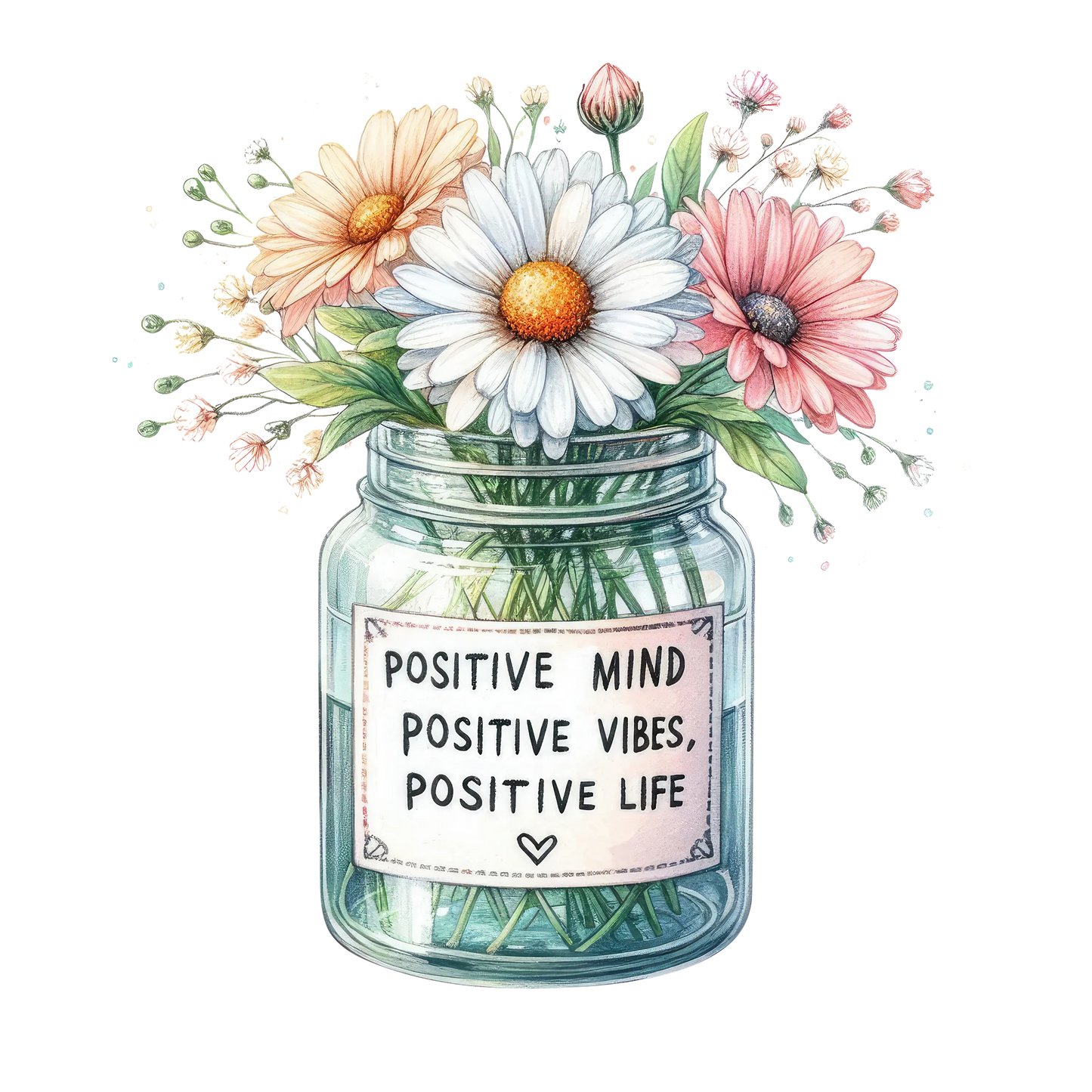 Bügelbild Positive Mind Fylou's Style