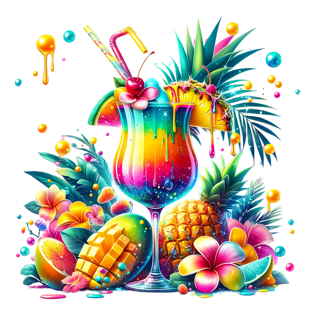 Bügelbild Tropical Cocktail #4 Fylou's Style