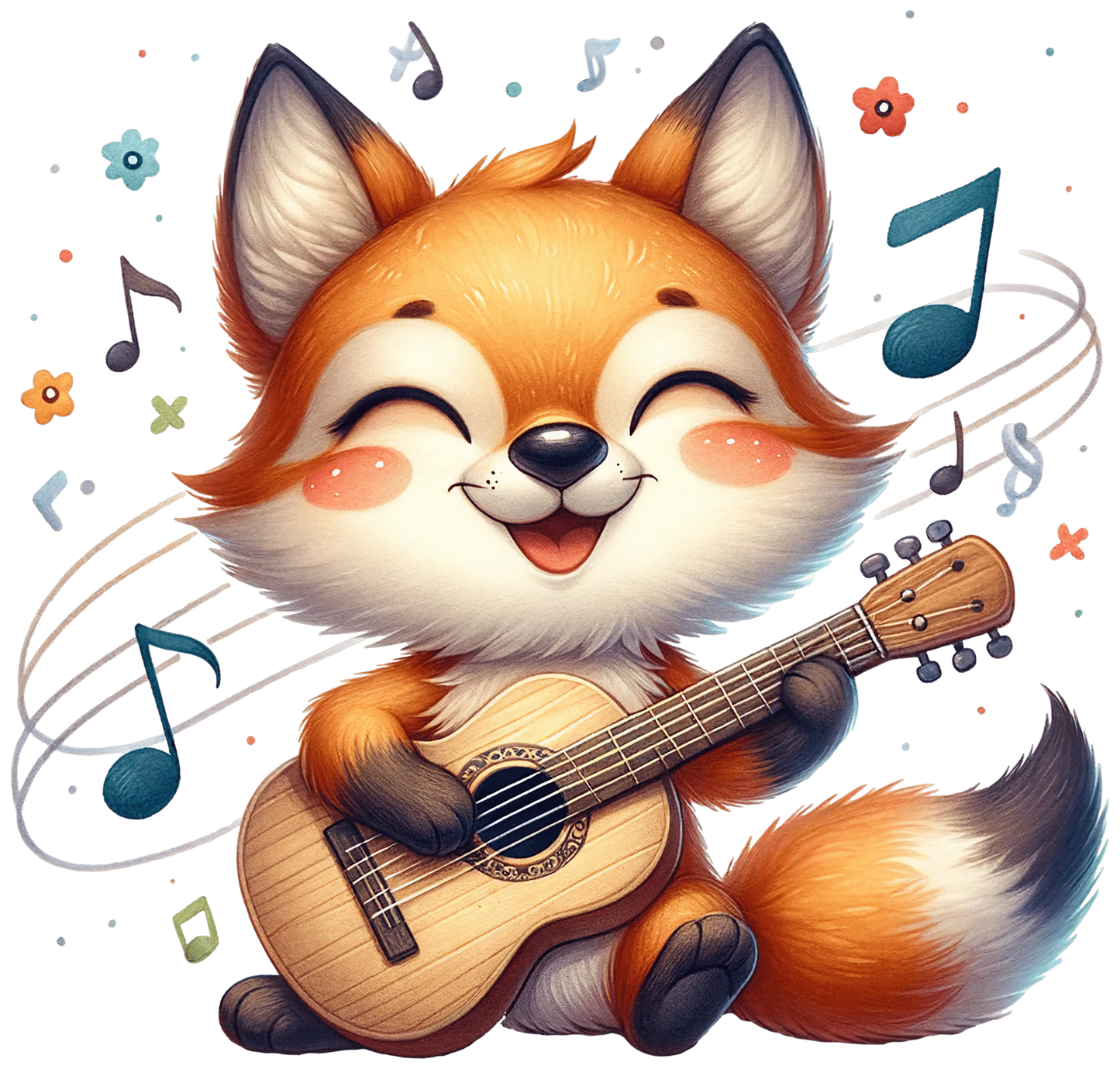 Bügelbild Musik Fuchs Fylou's Style