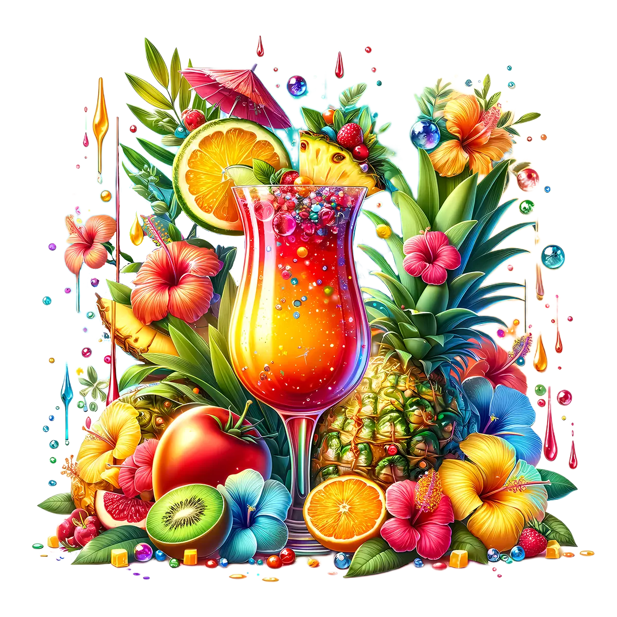 Bügelbild Tropical Cocktail #21 Fylou's Style