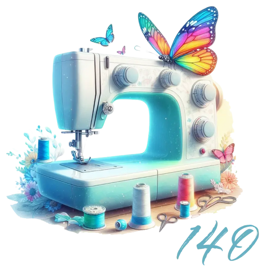 Bügelbild Größenlabel Nähmaschine #2 Fylou's Style