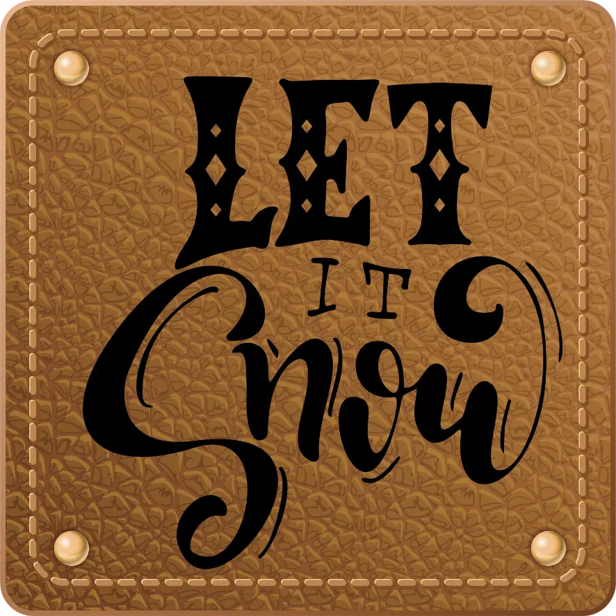 Bügellabel Let it Snow - Fylou's Style