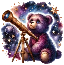 Bügelbild Astro Teddy Bär #6 - Fylou's Style
