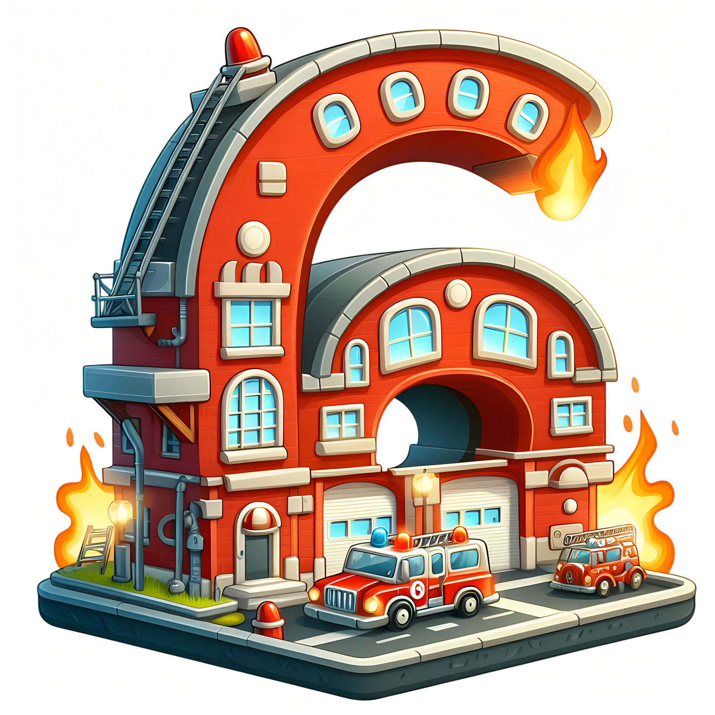 Bügelbild Feuerwehr Zahlen Fylou's Style