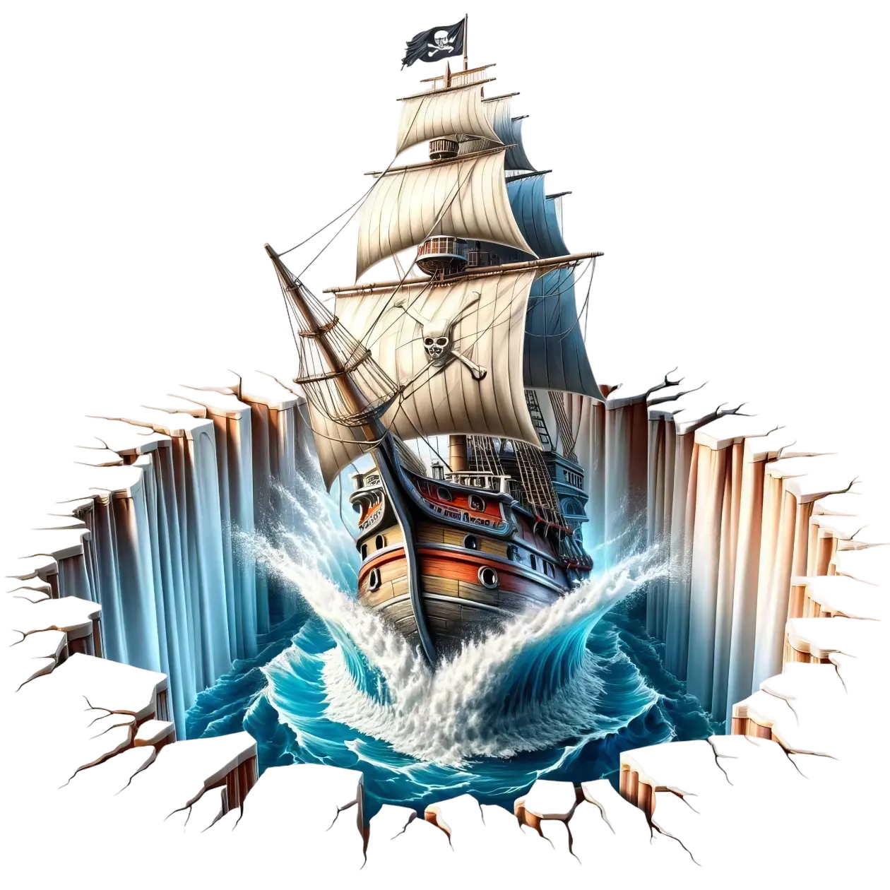 Bügelbild 3D Schiff #8 Fylou's Style