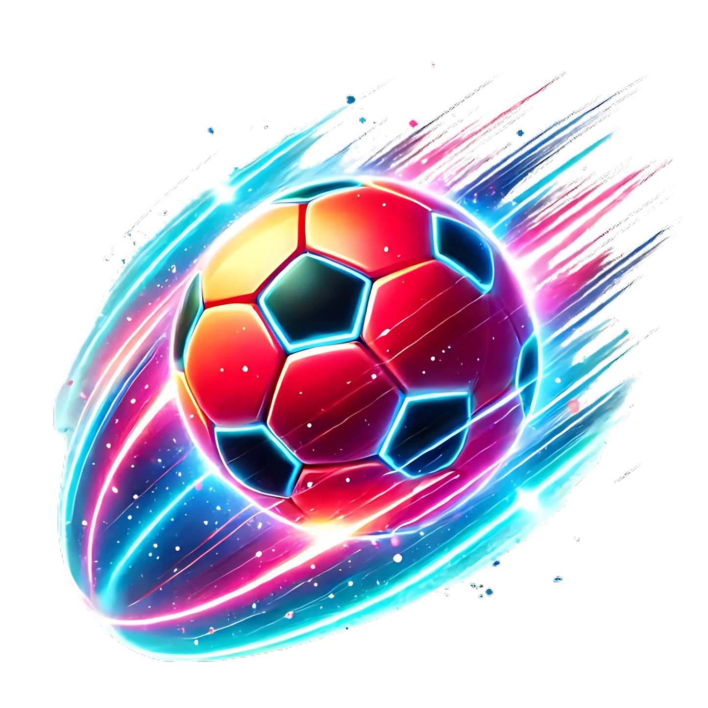 Bügelbild Neon Fussball #8 - Fylou's Style