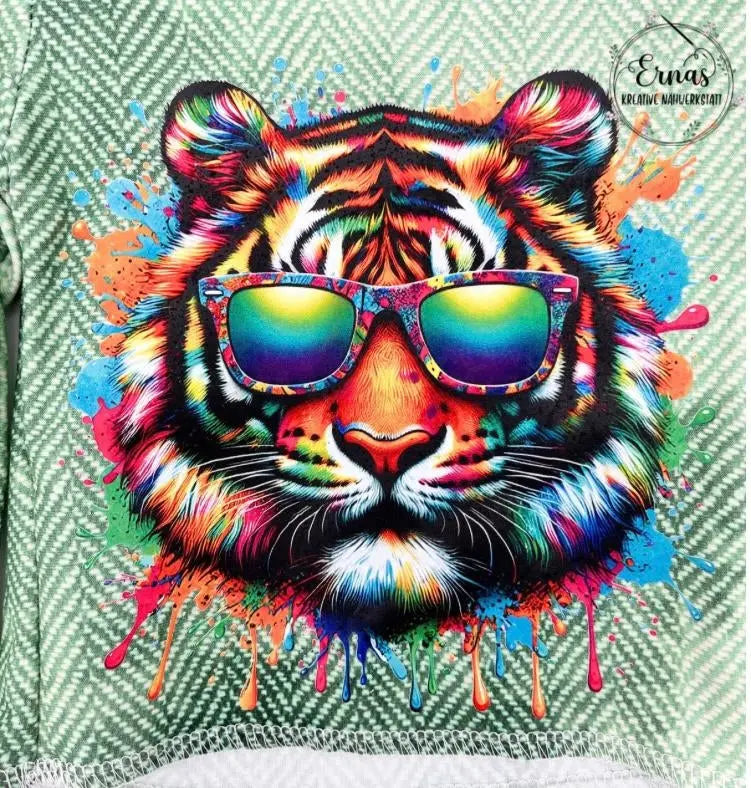 Bügelbild Colorful Cool Tiger Fylou's Style