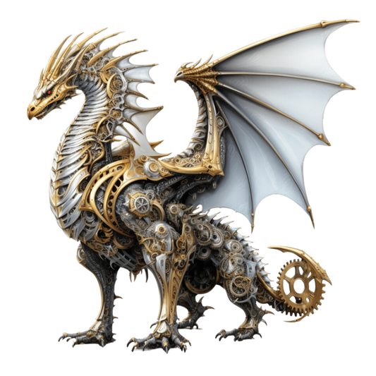 Bügelbild Steampunk Drache #8 Fylou's Style