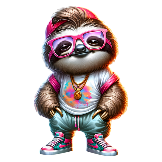 Bügelbild Streetwear Faultier  #6 Fylou's Style