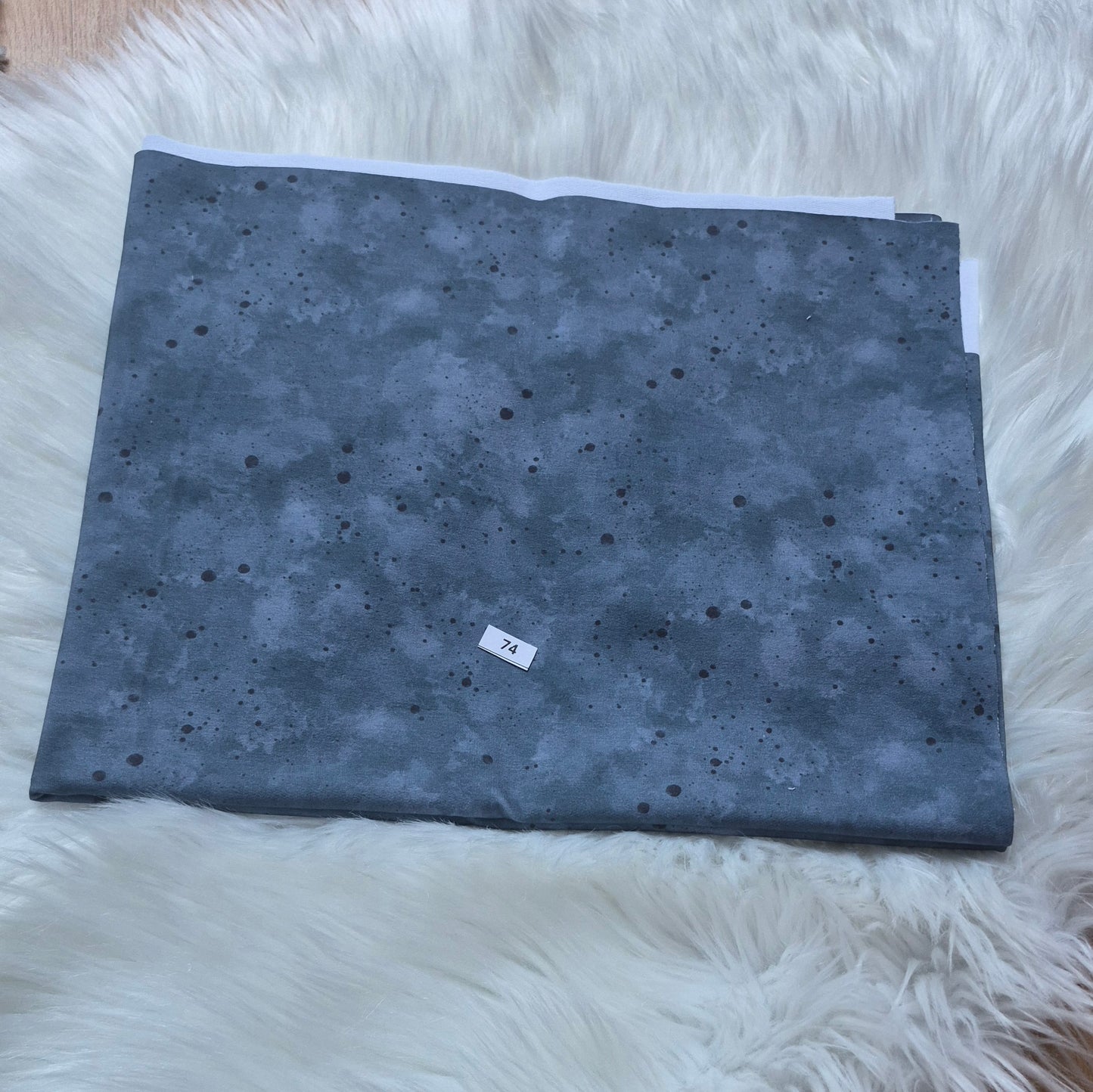 French Terry Splatter Rauchblau *Reststück 0,5m)