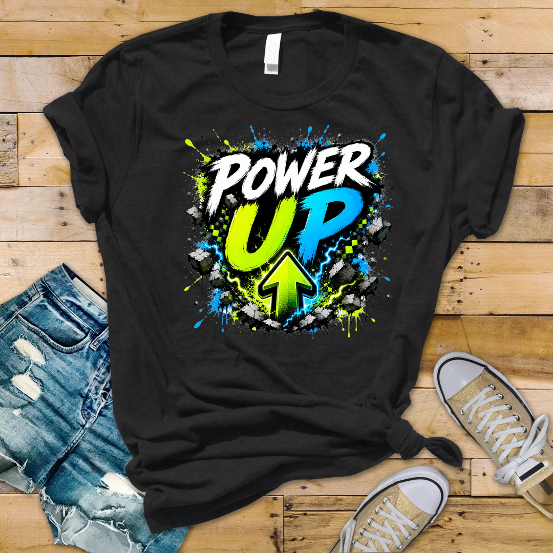 Bügelbild Power Up #1