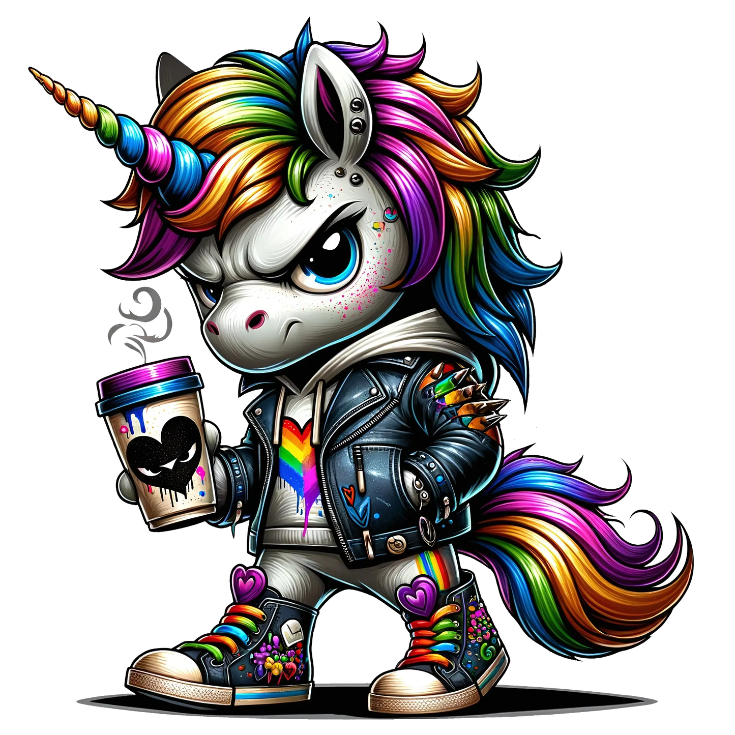 Bügelbild Graffiti Einhorn #3 Fylou's Style