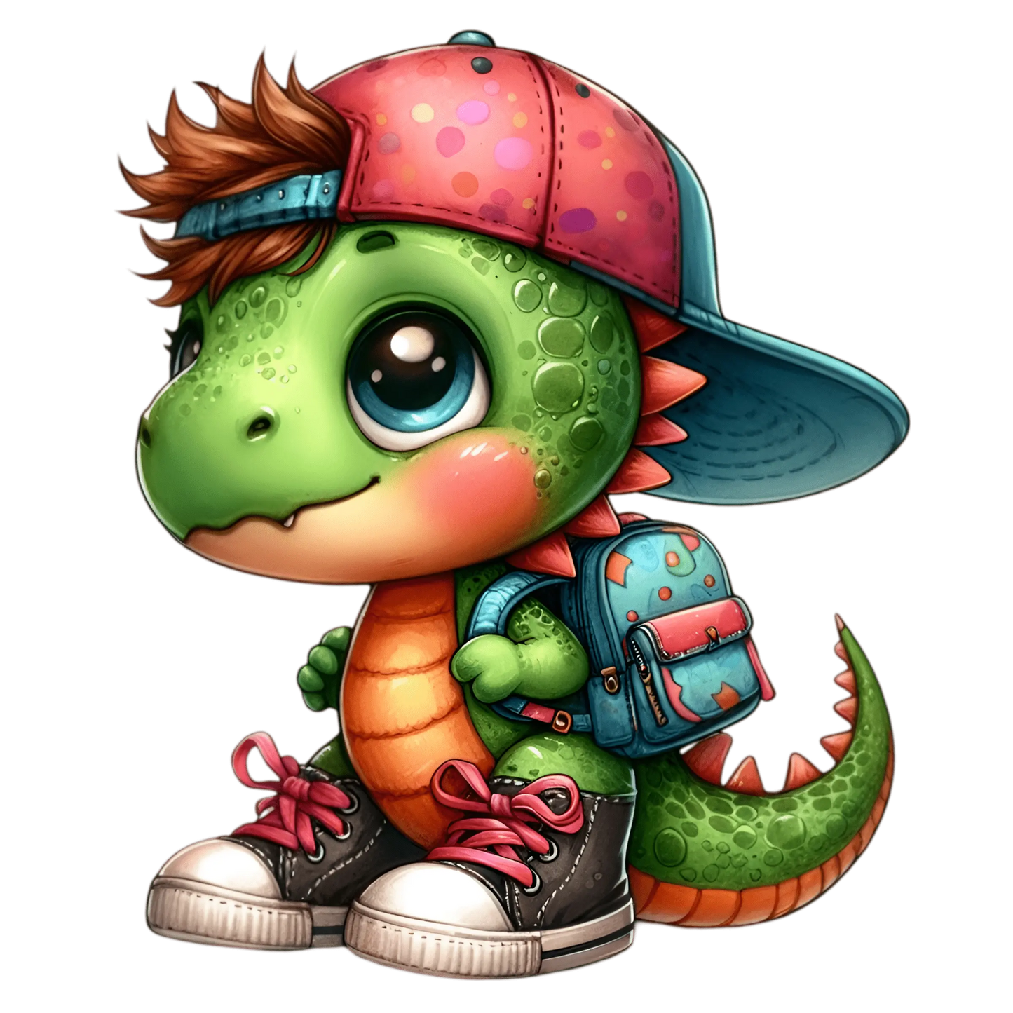 Bügelbild Cooler Dino geht zur Schule #8 Fylou's Style