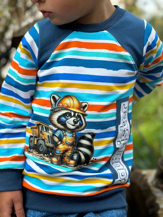 Bügelbild Bauarbeiter Waschbär #5 - Fylou's Style