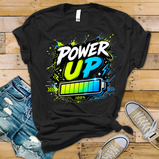 Bügelbild Power Up #2