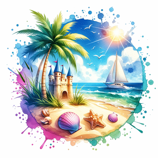 Bügelbild Sommer am Strand #3 Fylou's Style