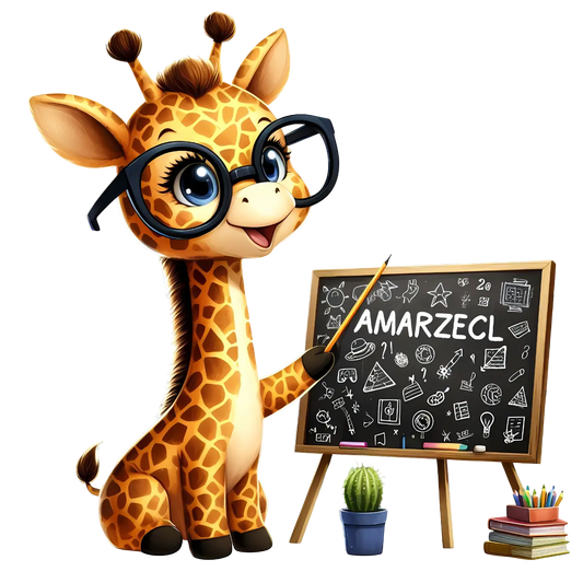 Bügelbild Giraffe geht zur Schule Fylou's Style