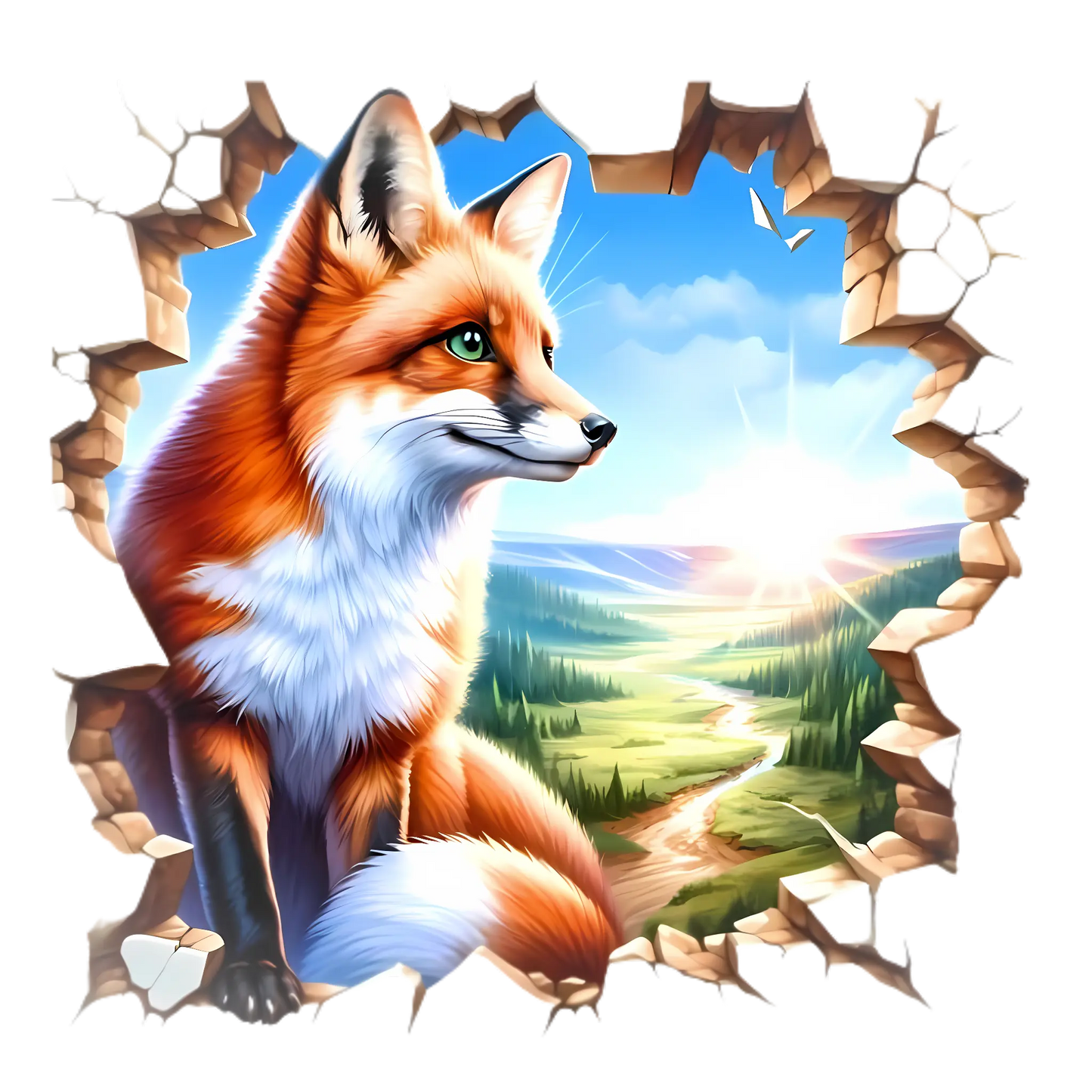 Bügelbild 3D Fuchs #3 Fylou's Style