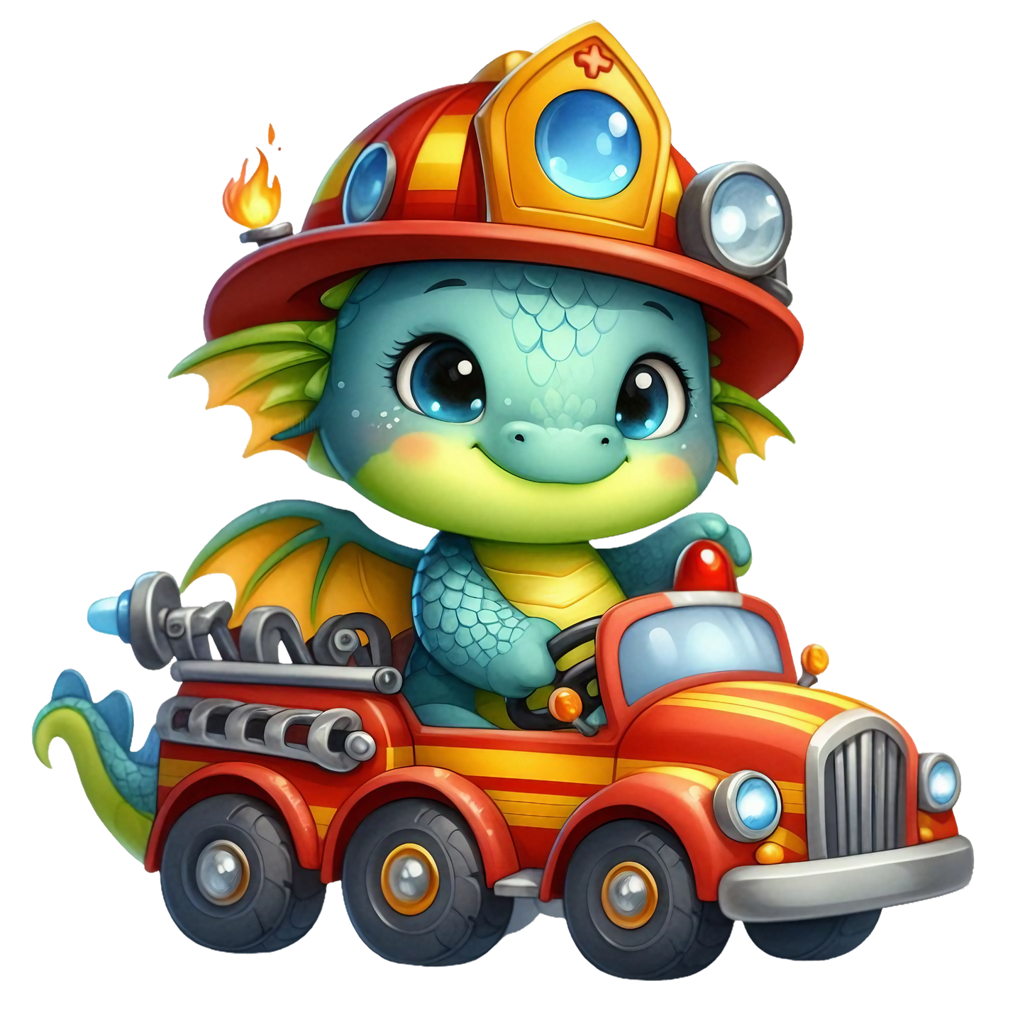 Bügelbild Drache Feuerwehr #3 Fylou's Style