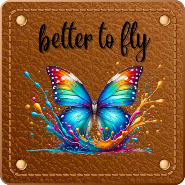 Bügellabel Better to fly 1 Fylou's Style