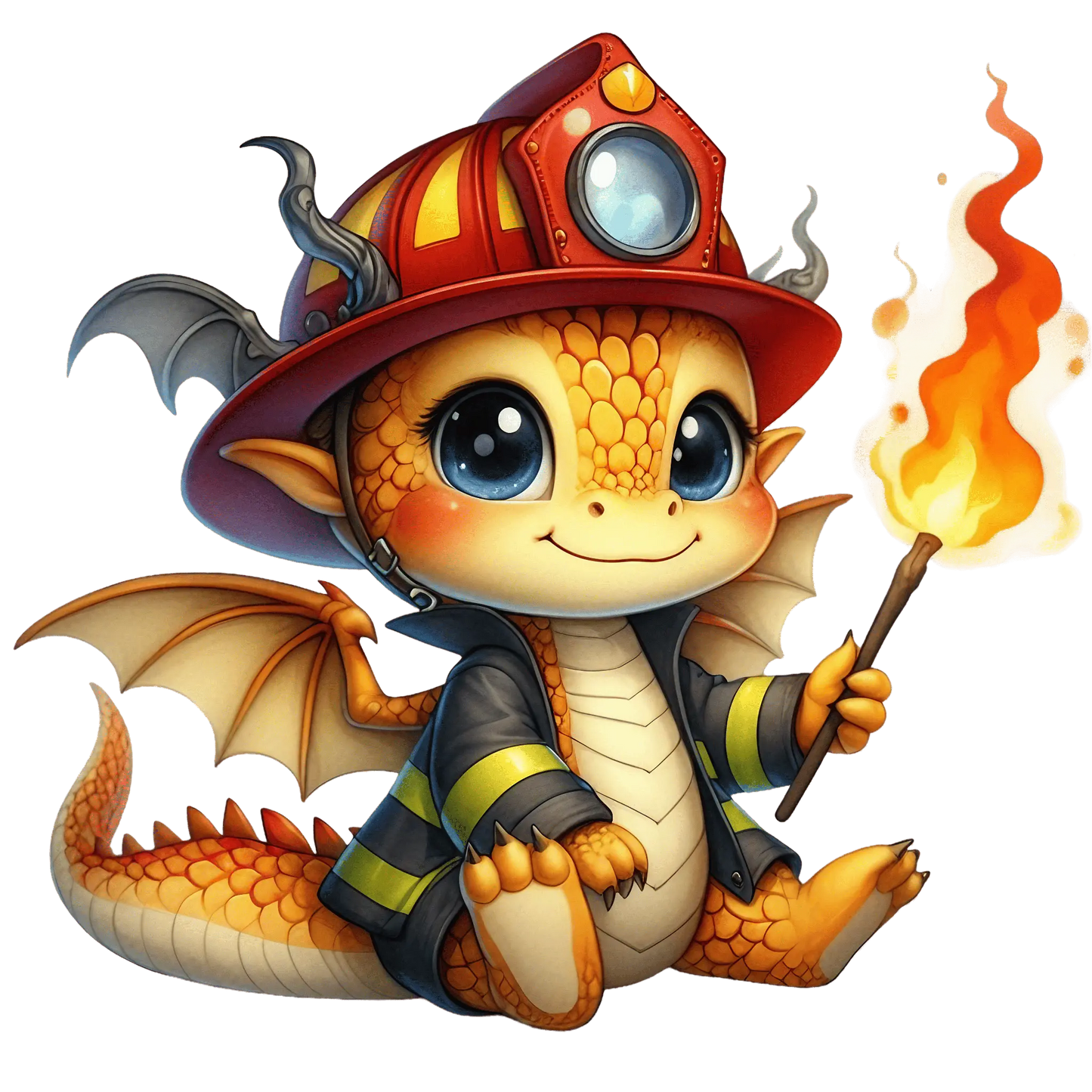 Bügelbild Drache Feuerwehr #7 - Fylou's Style