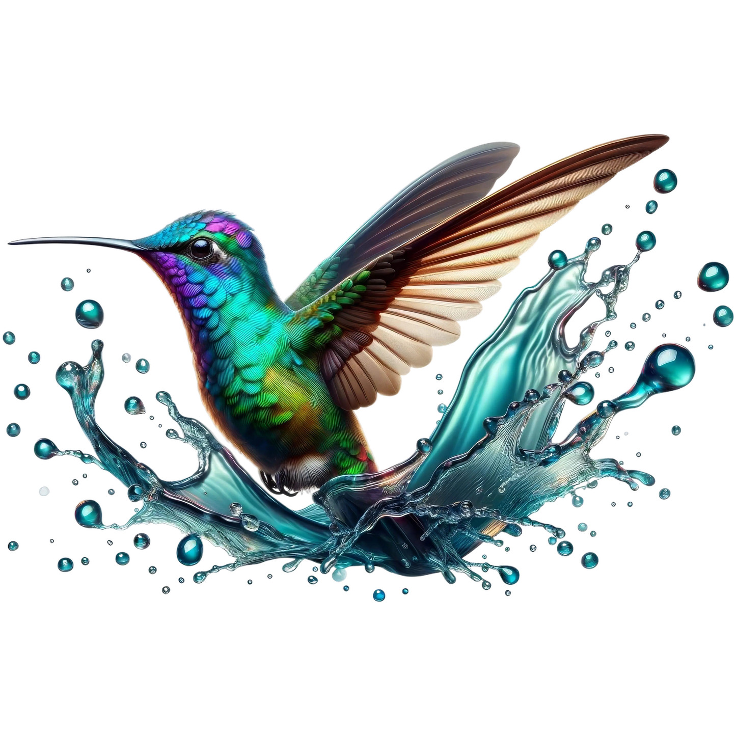 Bügelbild 3D Kolibri #2 Fylou's Style