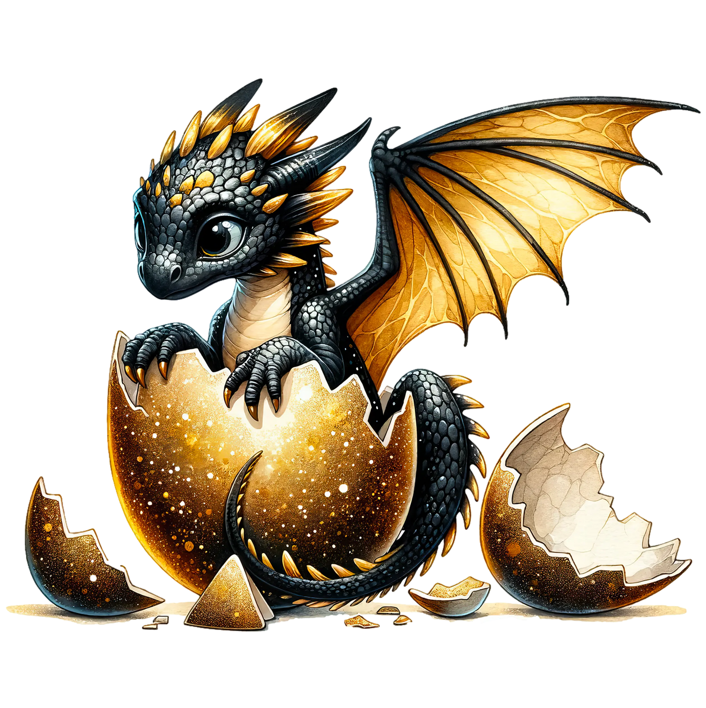 Bügelbild Black&Gold Drache #10 - Fylou's Style