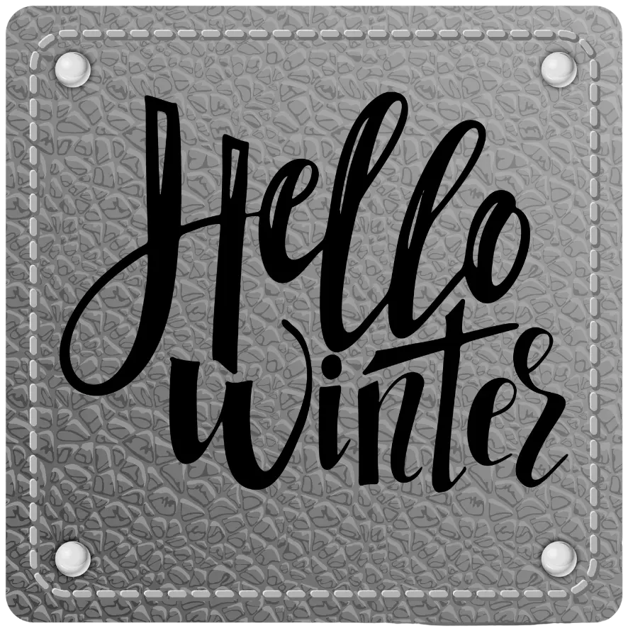 Bügellabel Hello Winter - Fylou's Style