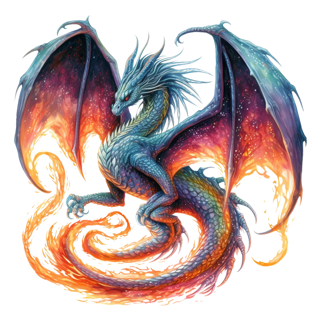 Bügelbild Feuer Drache #3 Fylou's Style