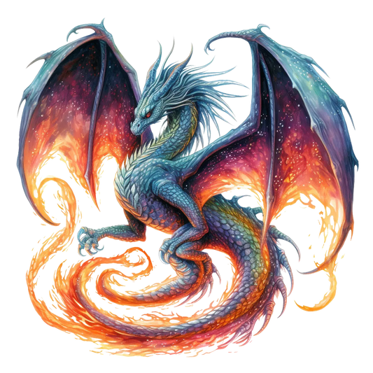 Bügelbild Feuer Drache #3 Fylou's Style