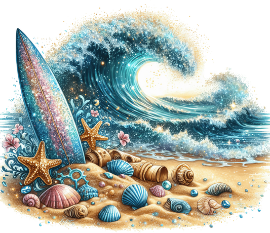 Bügelbild Glitzer Summer Beach #10 Fylou's Style