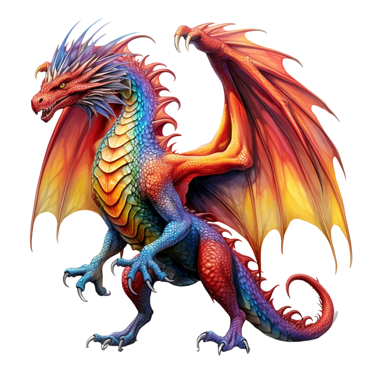 Bügelbild Rainbow Drache #3 Fylou's Style