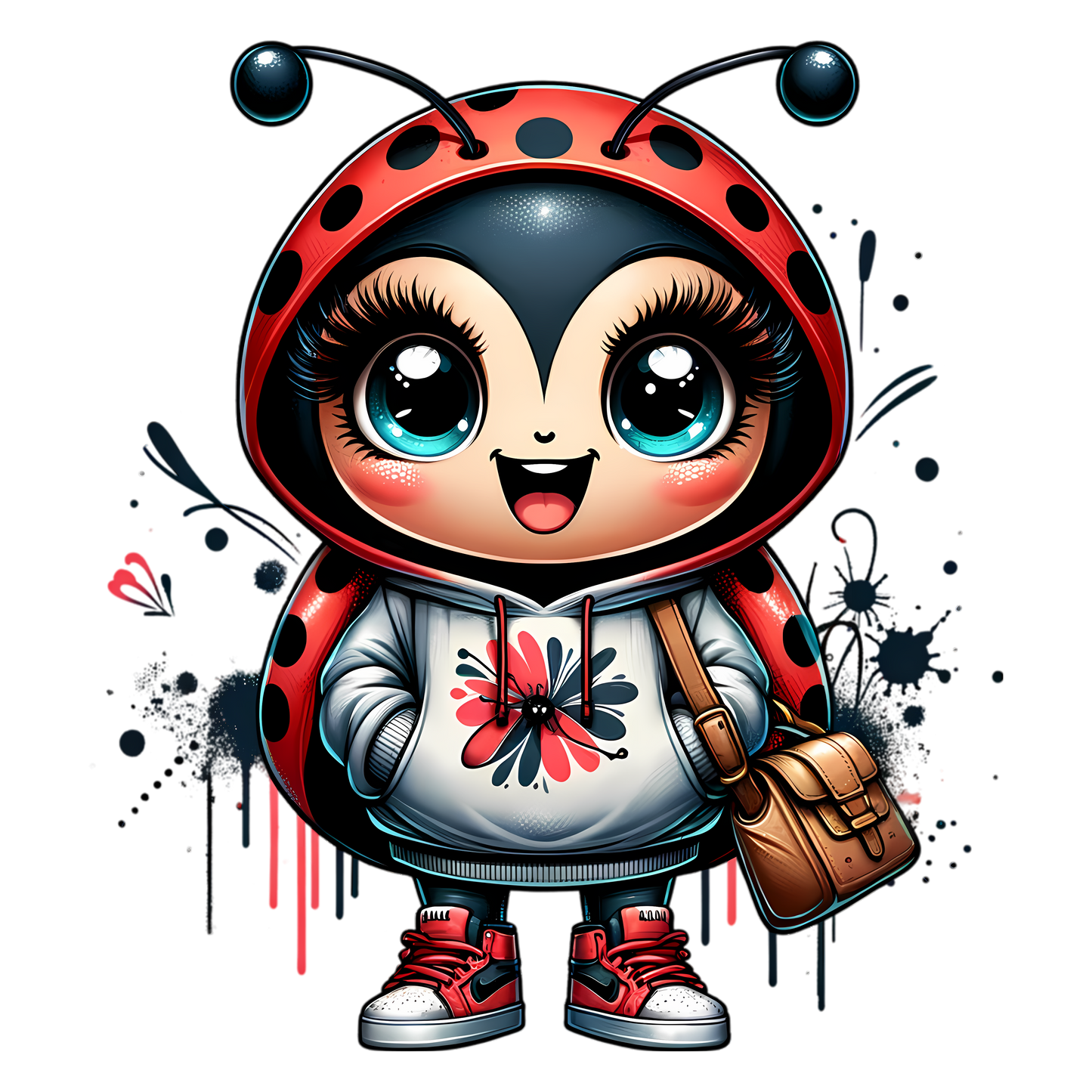 Bügelbild Streetwear Grafitti Ladybug #5 Fylou's Style