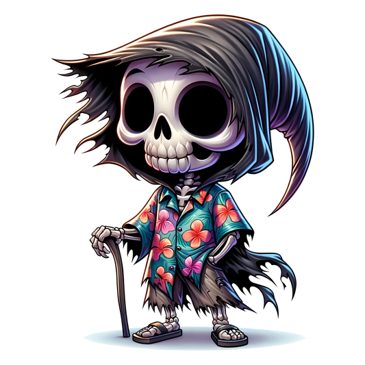 Bügelbild Grim Reaper im Urlaub #1 Fylou's Style