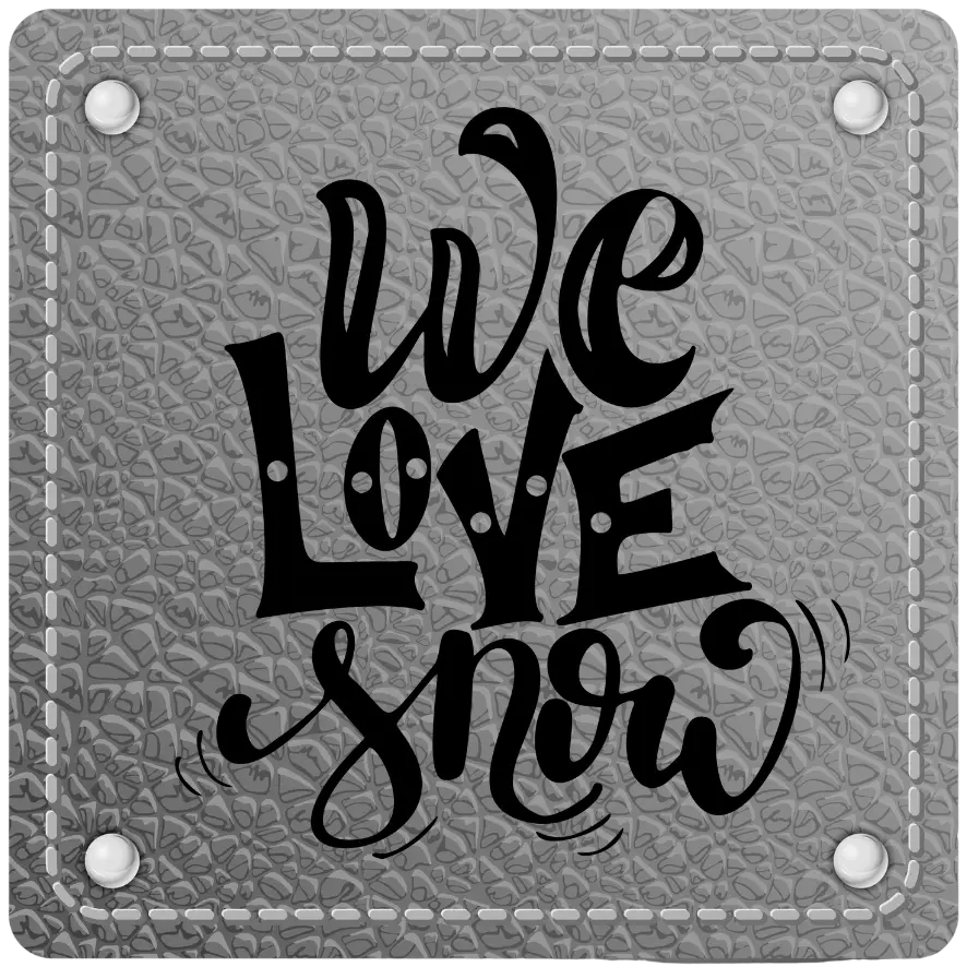 Bügellabel We Love Snow - Fylou's Style
