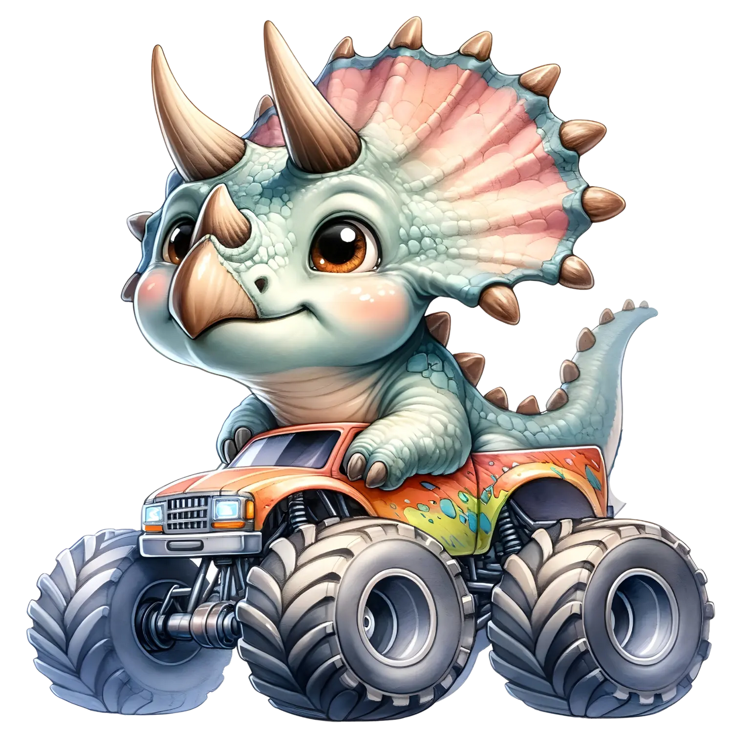 Bügelbild Dino Fahrzeuge #1 Fylou's Style