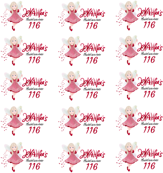 Bügelbild Größenlabel personalisiert mit deinem Logo Fylou's Style