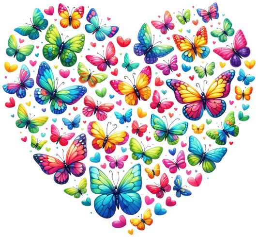 Bügelbild Schmetterling Herz Fylou's Style