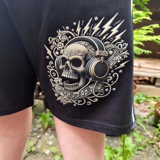 Bügelbild Kopfhörer Skull Fylou's Style